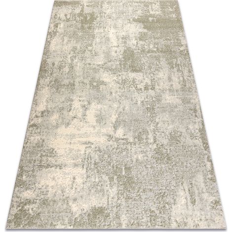 FLUX 461.121.SA991 Wollteppich OSTA - Abstraktion, Strukturell, Loft grün / beige green 120x170 cm