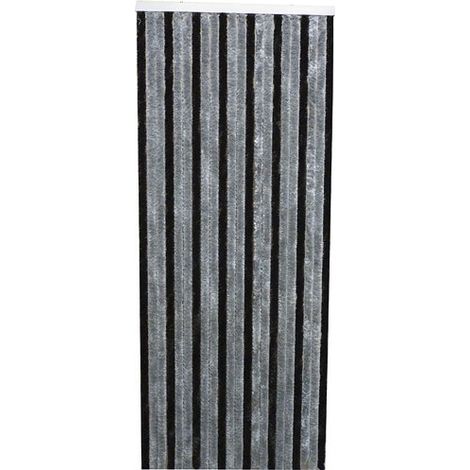 Türvorhang Florence Chenilles 90x220 cm - Grau, Schwarz - Morel