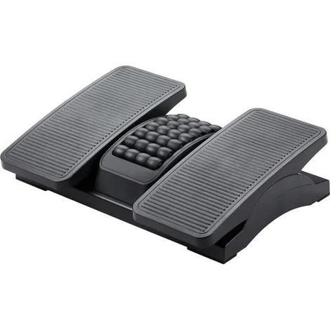 Q Connect Ergonomischer Fußstütze schwarz mit einstellbarem Massagegerät