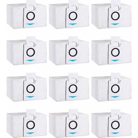 Lot de 12 Sacs d'aspirateur Accessoires compatible avec Ecovacs Deebot X1 Omni, X1 e Omni, X1 TURBO, T20 Omni, Sac à poussière de Rechange pour ecovacs deebot Aspirateur (1/4)