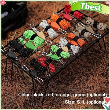 Tbest Corde de poulie de fixation d'auvent de tente Camping en plein air épaissir poulie corde réglable tente sport moustiquaire (1/5)