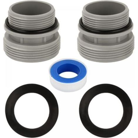 Adaptateur Tuyau Piscine 2 Pièces 4560 Raccord de Pompe à Piscine Connecteur de Tuyau de Piscines 40 mm à 1 1/2 Pouces Compatible Pompes à Filtration Intex et Coleman (1/5)