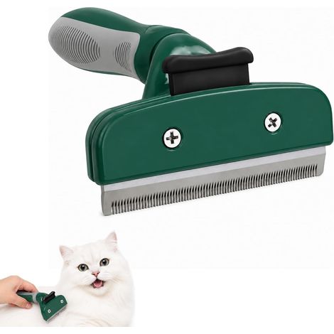 Brosse sous Poil pour Chien Chat Vert Olive élimine Poils Morts (1/5)