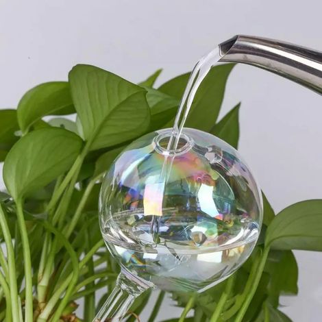 (2 pièces) Boules d'arrosage pour plantes, dégradé arc-en-ciel, arrosage automatique, bulbes transparents, dispositif d'arrosage automatique pour fleurs, outil d'arrosage automatique (1/4)