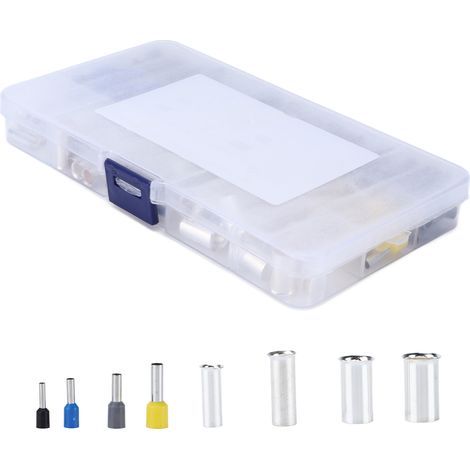 Kit de 390 manchons de sertissage pour fils, antirouille, connecteur à installation rapide, manchon de connexion pour câble, électricien (1/5)