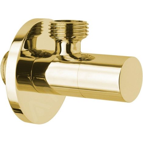 Sapho Robinets d’angle - Vanne d’angle avec rosace, or SL017 (1/2)