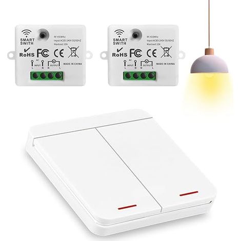 Wireless Switch, Switch, Remote Control Switches for Garage, Living Room, Staircase, Outdoor (1/5)