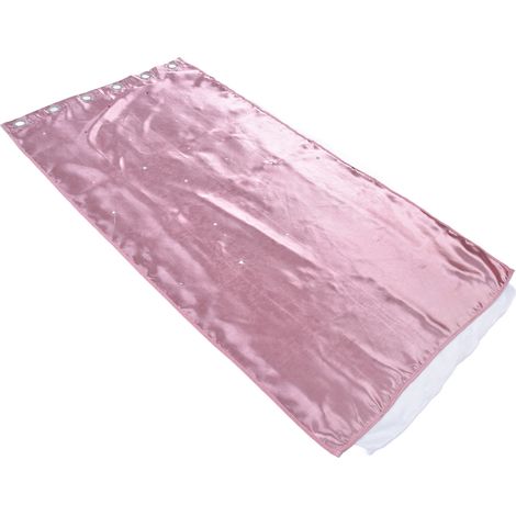 Rideau en tulle double couche étoiles découpées 1x2m, style romantique princesse pour chambre salon, décoration tendance, rose, prêt à poser. (1/5)
