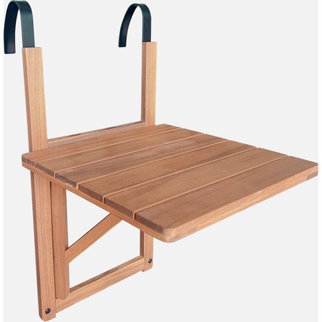 Tavolino in legno di acacia pieghevole quadrato, 40x40cm