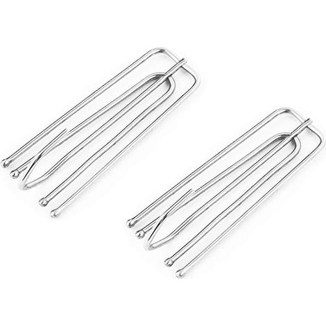Lot de 30 crochets de rideau en acier inoxydable pour rideaux à plis pincés, crochets en métal robustes (1/4)