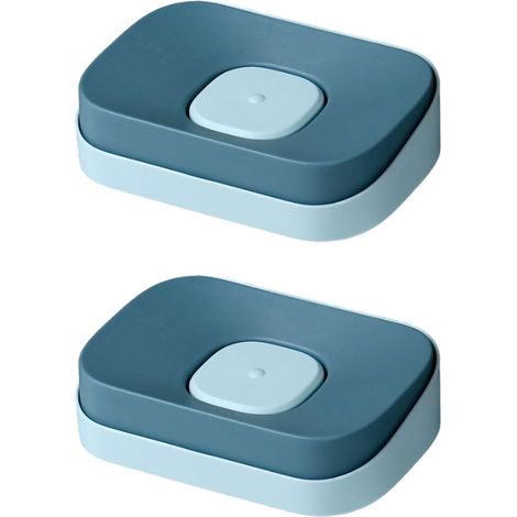 2 porte-savons à ventouse, fixation murale sans perçage, évacuation eau intégrée, salle de bain et cuisine (1/5)