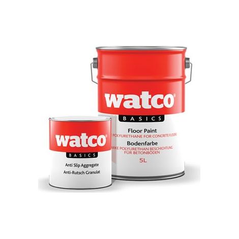 Watco Basics Bodenfarbe Anti-Rutsch, einkomponentiges Polyurethan, Grau 5L