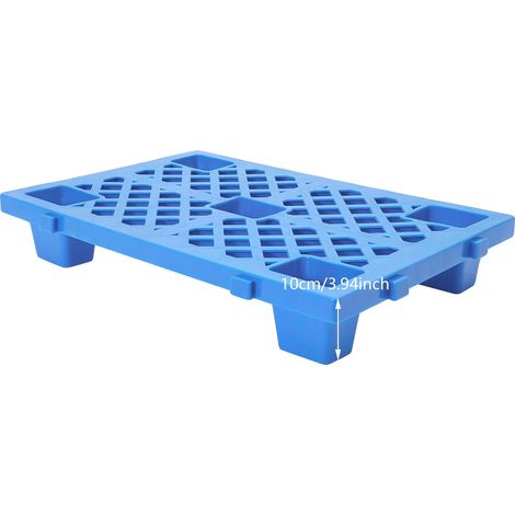 Kunststoffpalette, Schwerlast, Stapelbares Design, Blau (1/2)