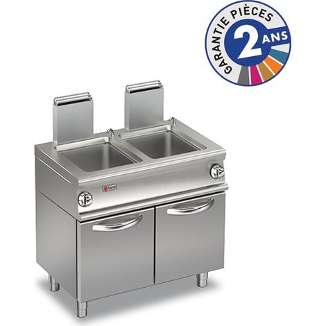 Cuiseur à Pates à Gaz - 2 x 26 L - 2 cuves - 13 kW - Baron
