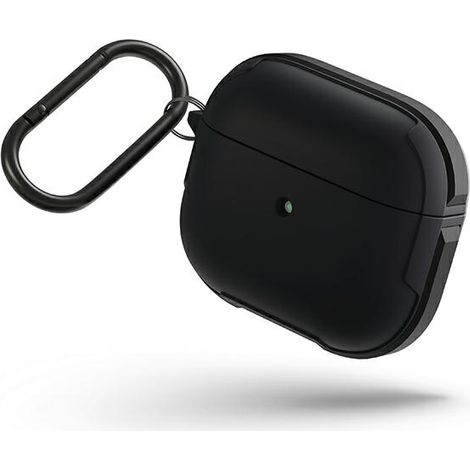 Funda Uniq Valencia para AirPods 3, color negro/negro medianoche, antimicrobiana. (1/4)