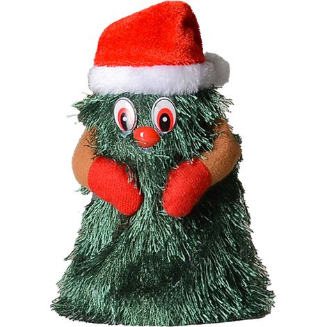 Arbre de Noël chantant et dansant, jouet en peluche électrique rotatif mignon et intéressant pour les vacances M (1/5)