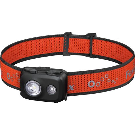 Lampe frontale LED FENIX HL16, à piles, noir-rouge
