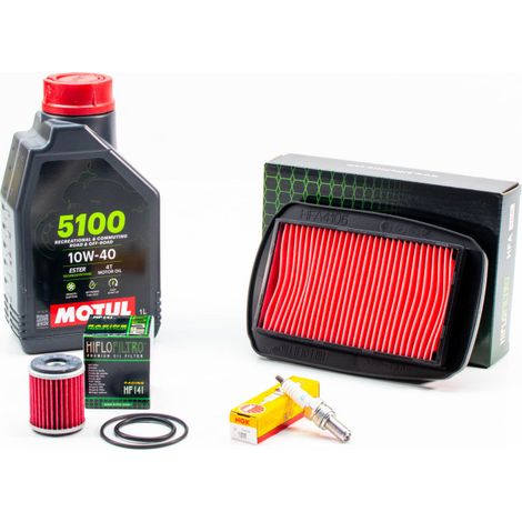 Kit Révision Filtres Bougies pour YAMAHA WR 125 X de 2009 à 2014 - MOTUL 5100 10W40 1L