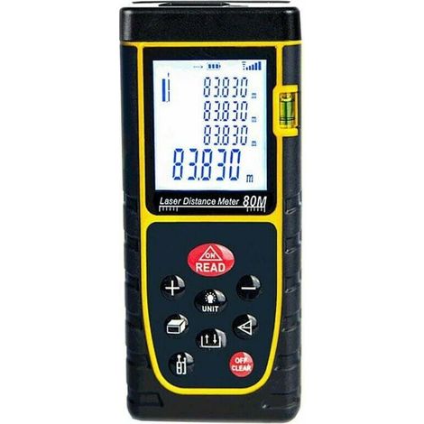 40m Laser Rangefinder, High-Precision Portable Laser Rangefinder, Infrared Measuring Instrument for Measurement Room, Electronic Ruler, Yellow (1/5)