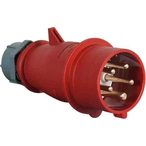 Fiche mâle CEE 3 Phases + Terre + Neutre 400V 32 A (1/3)