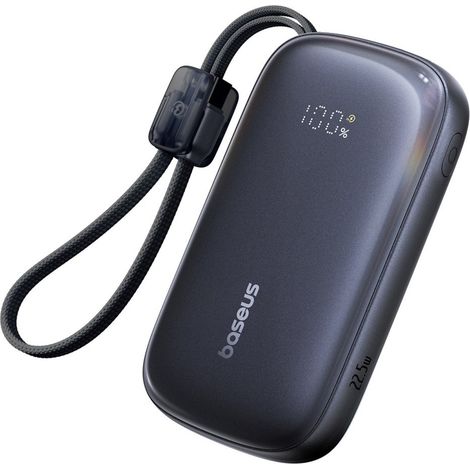 Powerbank da 20000 mAh 22,5 W con display e cavo EnerFill FC21 Qpow 3 Ultra - nero (1/4)