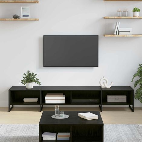 TV-Schränk Schwarz Eichen-Optik 170,5 x 36 x 30,5 cm