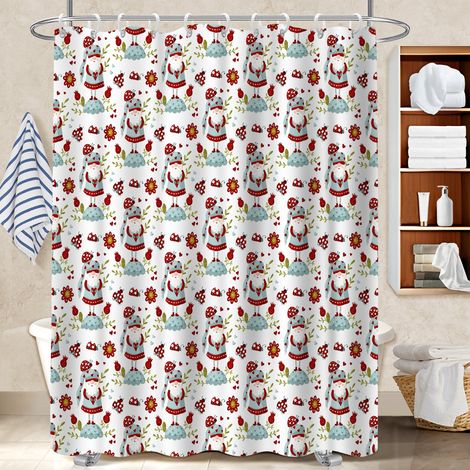 Rideau de douche en polyester 180x180 Évasion protection douche pour maison de campagne (1/5)