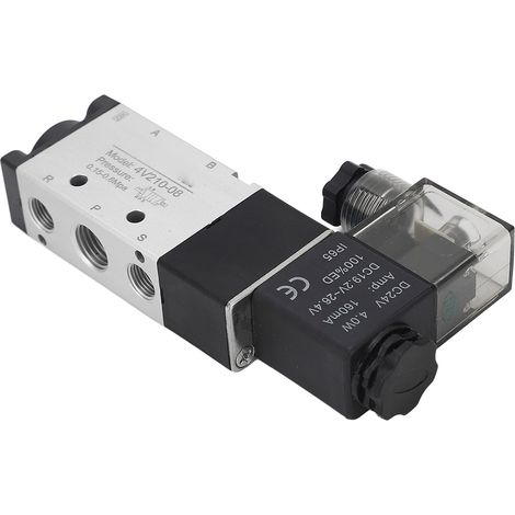 Électrovanne pneumatique 2 positions 5 voies en alliage d'aluminium haute précision, inverseur pneumatique 24 V CC, filetage PT 1/4 po (1/5)