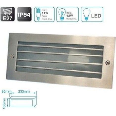 Aluminium Wandleuchte mit Einbaugitter GSC 0701912