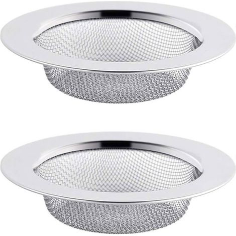 2PCS Filtre à évier,Acier inoxydable,Diamètre 8,5 cm,Anti-obstruction,Cuisine et salle de bain (1/3)