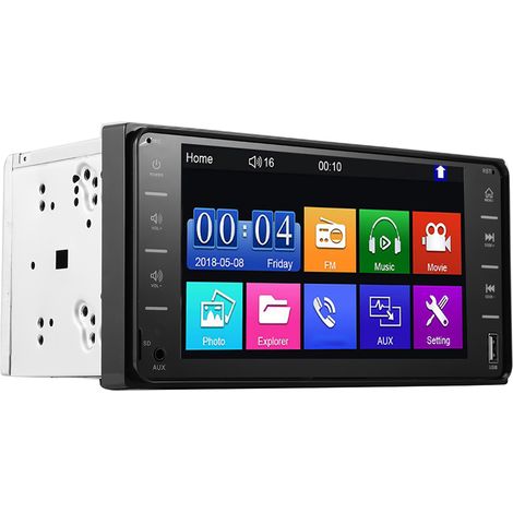 Autoradio MP5 7 Pouces Bluetooth Mains Libres Radio FM Stéréo pour Toyota Corolla (1/5)