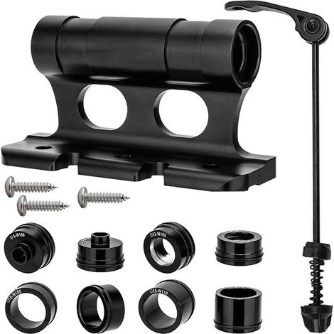 Support de fourche de vélo, supports de voiture de vélo, barres de toit à dégagement rapide, porte-essieu traversant (1/5)