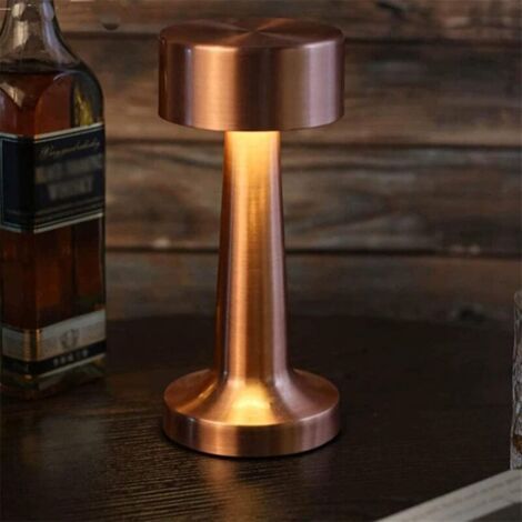 Lampe De Table à Gradation, Lampes De Table sans Fil Rechargeables avec Capteur Tactile, Luminosité à 3 Niveaux, Lampe De Nuit à LED 3w pour Tables De Chevet, Tables Basses, Restaurants (1/4)
