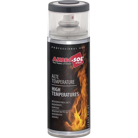 Vernice Smalto Spray Alta Temperatura AmbroSol 400ml – col. GRIGIO ANTRACITE (1/8)