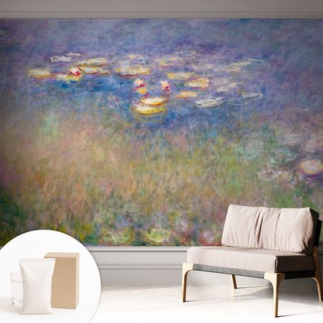 Fototapete - Tapete Vliestapete mit Kleber - Wandtapete Moderne Wandbild Schlafzimmer Wohnzimmer Seerosen 312x219 cm (1/5)