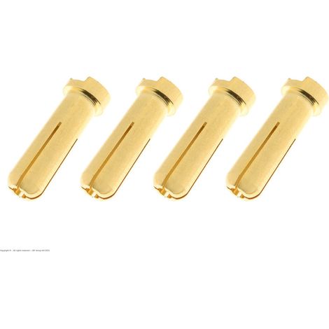 Revtec - Connector - 5.0mm - Gold Plated 90 Deg - Male - 4 pcs