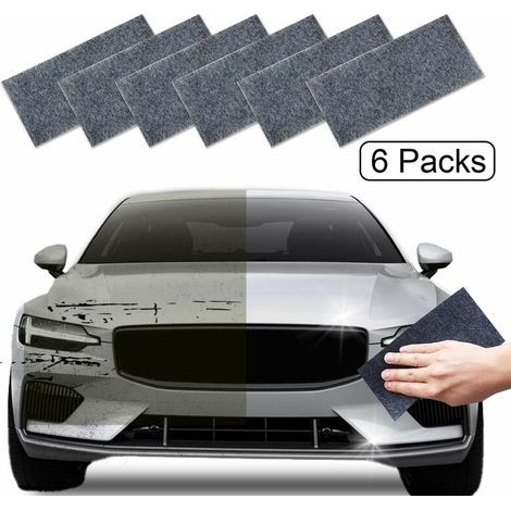 Paquete de 6 paños Nano Sparkle para reparación de rayaduras de coche, paño Nano mágico para coche nuevo (1/5)