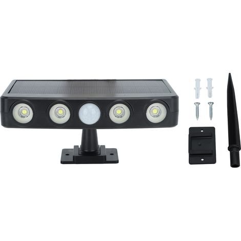 Ortviai Lampadaire solaire LED avec capteur de mouvement pour extérieur – Éclairage sécurisé et étanche pour allée, jardin et pelouse (1/5)