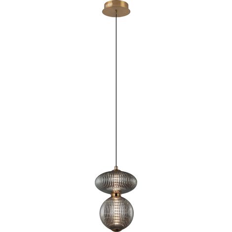 Nico LED-Pendelleuchte schwarz italux PND-8545-2B-AB-SG (1/2)