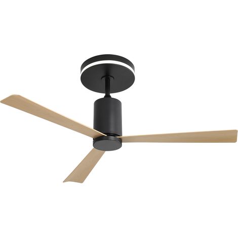 Ventilateur de plafond moderne 52 pouces éclairage LED télécommande 3 pales ABS moteur DC réversible silencieux salon terrasse. (1/5)