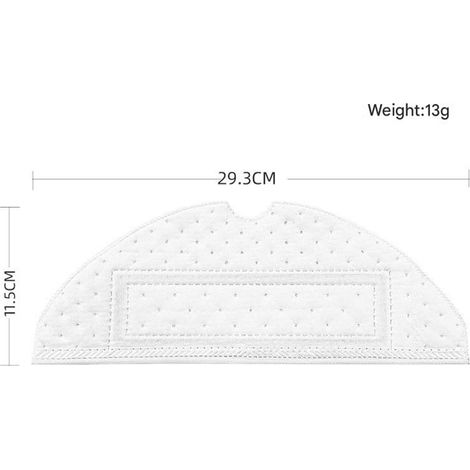 Lot de 5 Serpillières Jetables pour Robot Aspirateur Compatible Roborock S7 MaxV Ultra G10S Pro – Lingettes de Nettoyage Remplacement 5 Pièces, Blanc