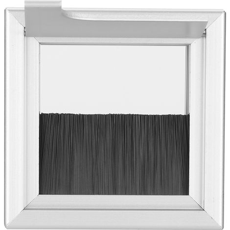 Organiseur de bureau en alliage d'aluminium avec passe-câbles et brosse à cheveux pour la maison et le bureau (1/5)
