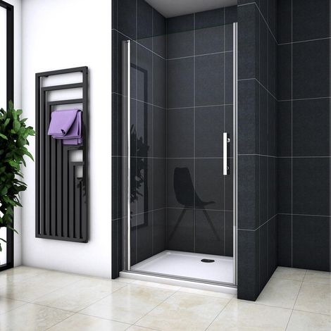 Box doccia 187cm Porta per Nicchia Apertura a Battente Vetro 6mm Temperato Trasparente Anticalcare Larga 70 cm (679 mm-712 mm) (1/5)