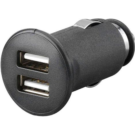 Adaptateur mini Allume-cigare 2xUSB 5V 1x2.1A ou 2x1.05A avec fusible
