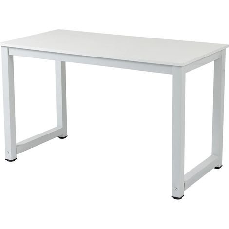 Escritorio para ordenador, diseño compacto, fácil montaje, blanco. (1/2)