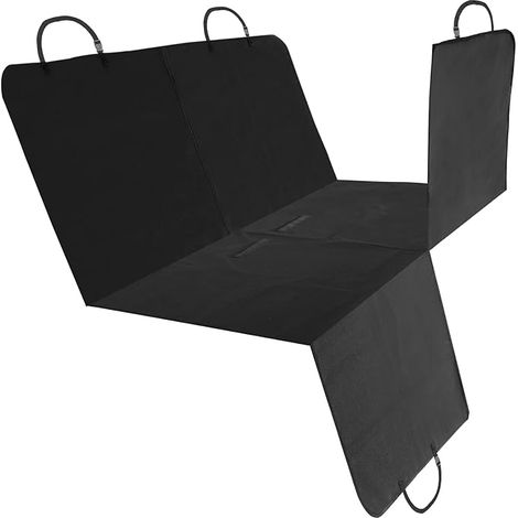 Car Hammock for Dogs Separable with Zip, Rear Seat Cover, Protection Mat for Car, SUV, and Trunk, 147 x 145 cm, Black (1/5)