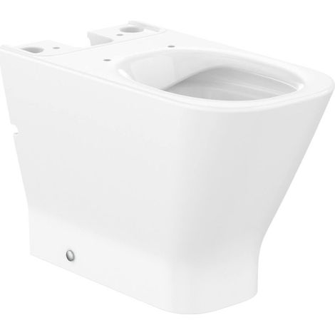 Cuvette murale sans rebord pour WC à réservoir bas – Double sortie – Installation murale – Technologie Roca Rimless® (1/3)