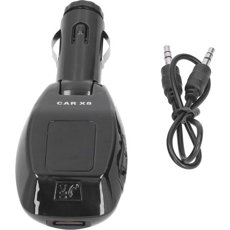 Adaptateur Bluetooth pour voiture X8, émetteur FM Bluetooth 5.0 avec modulateur à invite vocale, alimentation 12-24 V CC (1/5)