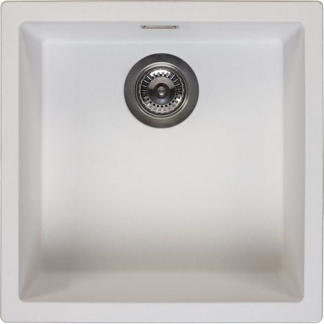Reginox Amsterdam 40 Integrated Single Bowl Granite Kitchen Sink Pure White