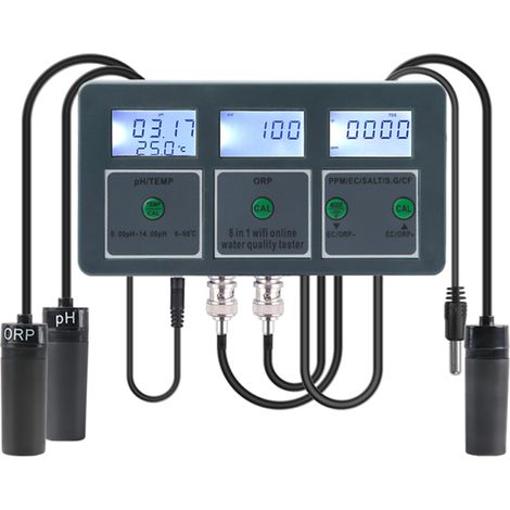 Testeur de qualité d'eau Tuya WiFi pour aquariums, haute précision, usage domestique, analyseur d'eau pour aquariums, piscines et hydroponie (1/5)